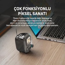 Mi-Ça Home Tiivoo-2 Fm Radyolu Taşınabilir Bluetooth Hoparlör, Piksel Sanatı, Retro, Küçük, Sevimli, Kablosuz, Vintage Dekor, Parti, Ofis, Çalışma Masası, Ev, Yatak Odası, Mutfak Için Uygundur