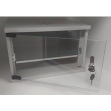 Setrack 19' 1u 39X33X25 cm Dvr Pano Nvr Cctv Camlı Kapaklı Duvar Tipi Rack Kabinet