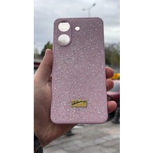 İzel Aksesuar Redmi 13C Içi Kadife Taşlı Işıltılı Pırlanta Silikon Kapak Kılıf