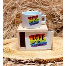 Mi-Ça Home Giftmoda Love Is Love Ahşap Kutulu Kupa