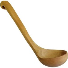 Mi-Ça Home Promosyonca Ahşap Kepçe, Spatula, Kaşık Çeşitleri 5 Adet (Kepçe)