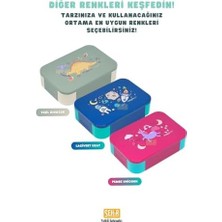 Mi-Ça Home Vagonlife Bento 900ML Lunchbox Tek Katlı 2 Bölmeli Pp Plastik Çocuk Sefer Tası Yemek Kutusu (Pembe)