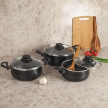 Mi-Ça Home Aryıldız Bronx 6 Parça Güveç Seti Siyah