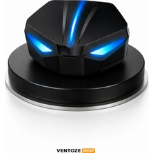 Ventoze Rgb Işıklı Bluetooth Kulaklık 12MM Sürücü Low Latency Type-C Hızlı Şarj Ally K55 Siyah Tek Ebat