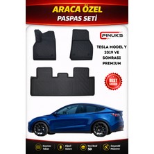 PINUKS Tesla Model Y 2021  Araca Özel Havuzlu  5d  Oto Paspas Seti Pro Seri