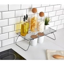 Mi-Ça Home Sas Haus Mutfak Masası Tezgah Üstü Dolap Içi Portatif Katlanabilir Raf Düzenleyici AS-802 Siyah