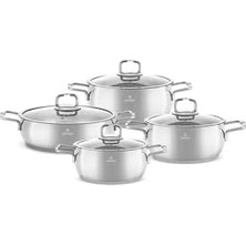 Mi-Ça Home Emsan Emirgan 8 Parça Çelik Tencere Seti