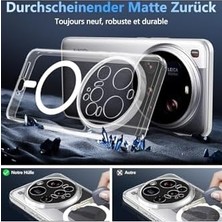 Mi-Ça Home - 15 Ultra ile Uyumlu Mi Kılıf Kamera Korumalı Magsafe ile Uyumlu Şarj Özellikli Şeffaf Silikon Kapak - Şeffaf