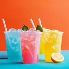 Mi-Ça Home Alacam Şeffat Tek Kullanımlık Plastik Bardak, Soğuk Içecek, Limonata, Meyve Suyu, Parti Bardağı (12 Oz - 350 Ml)