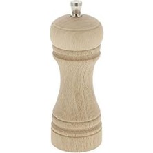 Mi-Ça Home Marlux 345 Tuz Değirmeni Kayın, Doğal/beyaz, Değirmen Paslanmaz Çelik, 14 cm