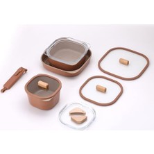 Mi-Ça Home Neoflam Fika Comfort Terracota Tencere ve Tava Seti