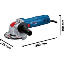 Mi-Ça Home Professional Avuç Taşlama Makinesi Gwx 750-125, Mavi (750 W, X- Için - Aksesuarlar, Disk Çapı: 125 Mm, Kartonda)