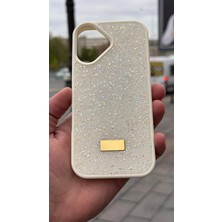 İzel Aksesuar Apple Iphone 17 Içi Kadife Taşlı Işıltılı Pırlanta Silikon Kapak Kılıf