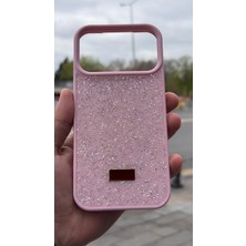 İzel Aksesuar Apple Iphone 17 Pro Max Içi Kadife Taşlı Işıltılı Pırlanta Silikon Kapak Kılıf
