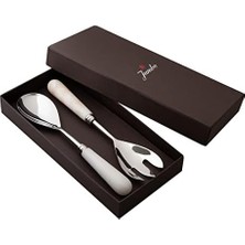Mi-Ça Home Jumbo Mermer 2'li Salata Servis Seti