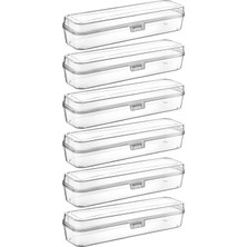 Mi-Ça Home Mithra Life 6 Adet Şeffaf Çeyizlik Çatal Kaşık Düzenleyici Taşıma Seti Piknik Saklama Kutusu MIT1239