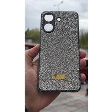 İzel Aksesuar Redmi 13C Içi Kadife Taşlı Işıltılı Pırlanta Silikon Kapak Kılıf