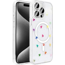 Mi-Ça Home 15 Pro ile Uyumlu Kılıf M-Safe Şarj Özellikli Şeffaf Folk Sert Kapak - Sevimli Köpek