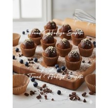 Mi-Ça Home Takribi 100 Adet Mini Boy Kraft Muffin Kek Kalıbı 40X30 Mm, Doğal Cupcake Kağıdı, Brownie Kalıbı