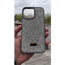 İzel Aksesuar Apple Iphone 16 Pro Max Içi Kadife Taşlı Işıltılı Pırlanta Silikon Kapak Kılıf