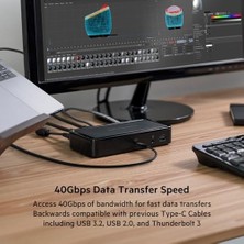 Mi-Ça Home Usb4 USB C - USB C Kablosu 2,6 Ft (100 W'a Kadar Güç Sağlama, 40 Gb/sn Veri Aktarım Hızı ve Thunderbolt 3, USB 3.2 ve Daha Fazlası ile Geriye Dönük Uyumluluk ile USB If Sertifikalı)