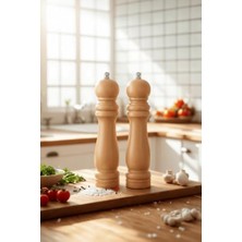 Mi-Ça Home Mithra Life 2 Li Büyük Boy Bambu Gövdeli Tuz Karabiber Değirmeni Öğütücü Kahverengi MIT1249