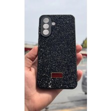 İzel Aksesuar Samsung Galaxy A37 5g  Içi Kadife Taşlı Işıltılı Pırlanta Silikon Kapak Kılıf
