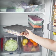 Mi-Ça Home Selka Home - Nora 2'li 2.5 Litre Büyük Boy Gri Saklama Kabı