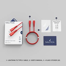 Mi-Ça Home C100 Usb-C To Lightning Pd 18W Hızlı Şarj ve Data Kablosu 1.2 Metre Kırmızı