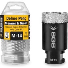 Mi-Ça Home Sgs Mermer ve Granit Delme Panç, M14, 65 Mm, Vakum Kaynaklı Delik Açma Ucu, SGS2747