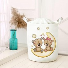 Mi-Ça Home Çok Amaçlı Oyuncak Saklama Kutusu Kirli Çamaşır Piknik Sepeti Katlanır Düzenleyici Keçe Model 40026