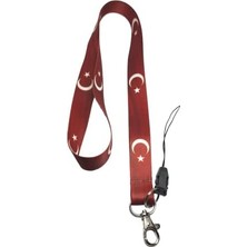 Mi-Ça Home Şanlı Türk Bayrağı Boyun Ipi Telefon Askısı