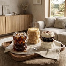 Mi-Ça Home Borosilikat Cam Bardak, 300 ml Kapasite, Isıya Dayanıklı Yapı, Makinede Yıkanabilir, Ev Ofis Restoran Için Kullanıma Uygun Borosilikat Cam Çay Kahve Espresso Latte Sunum Bardağı