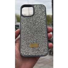 İzel Aksesuar Apple Iphone 15 Içi Kadife Taşlı Işıltılı Pırlanta Silikon Kapak Kılıf