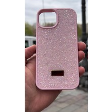 İzel Aksesuar Apple Iphone 15 Içi Kadife Taşlı Işıltılı Pırlanta Silikon Kapak Kılıf