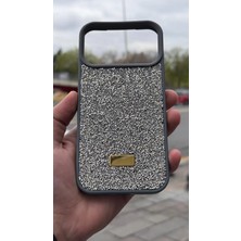 İzel Aksesuar Apple Iphone 17 Pro Max Içi Kadife Taşlı Işıltılı Pırlanta Silikon Kapak Kılıf