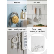 Neler Geldi Neler 10 Adet Kendinden Yapışkanlı Takı Askısı Kablo Priz Tutucu Mutfak Havlu Askısı Çok Amaçlı Kanca Banyo Askı