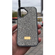 İzel Aksesuar Apple Iphone 17 Içi Kadife Taşlı Işıltılı Pırlanta Silikon Kapak Kılıf