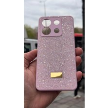 İzel Aksesuar Redmi Note 13 Pro 5g Içi Kadife Taşlı Işıltılı Pırlanta Silikon Kapak Kılıf