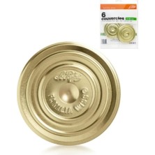 Mi-Ça Home Le Parfait Familia Wiss Vidalı Metal Kavanoz Kapağı (6'lı Paket 10CM Çap)