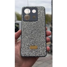 İzel Aksesuar Redmi Note 13 Pro 4g Içi Kadife Taşlı Işıltılı Pırlanta Silikon Kapak Kılıf