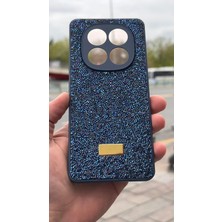 İzel Aksesuar Redmi Note 14 Pro 5g Içi Kadife Taşlı Işıltılı Pırlanta Silikon Kapak Kılıf