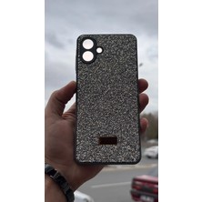 İzel Aksesuar Samsung Galaxy A07  Içi Kadife Taşlı Işıltılı Pırlanta Silikon Kapak Kılıf