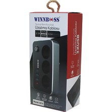 Cm Store Termal Akım Korumalı 2.1A 3lü Priz 3xusb 2mt Anahtarlı Uzatma Kablo Siyah (5067)