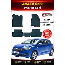 PINUKS Dacıa Sandero 2021  Araca Özel Havuzlu  5d  Oto Paspas Seti Pro Seri