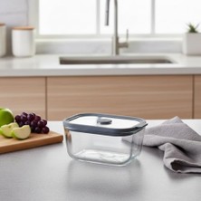 Mi-Ça Home Deconox Cam Kapaklı Silikon Vakumlu Borosilikat Saklama Kabı - 470 ml Orta Boy Kahve, Çay ve Kuruyemiş Kavanozu