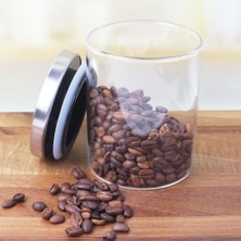 Daisy Home 300 ml Vakumlu Metal Kapaklı Borosilikat Cam Kavanoz (8.5CM*10CM) 1 Adet