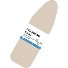 Mi-Ça Home Ütü Masası Örtüsü Kılıfı 138X48CM Ayarlanabilir Ipli Kılıf Bezi (Krem)