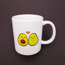 Cm Store Sevimli Avokado Çift Baskılı Kupa Bardak