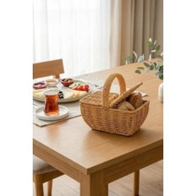 Mi-Ça Home Digithome Dikdörtgen Hasır Rattan Mini Kulplu Organizer Sepet - BB6067